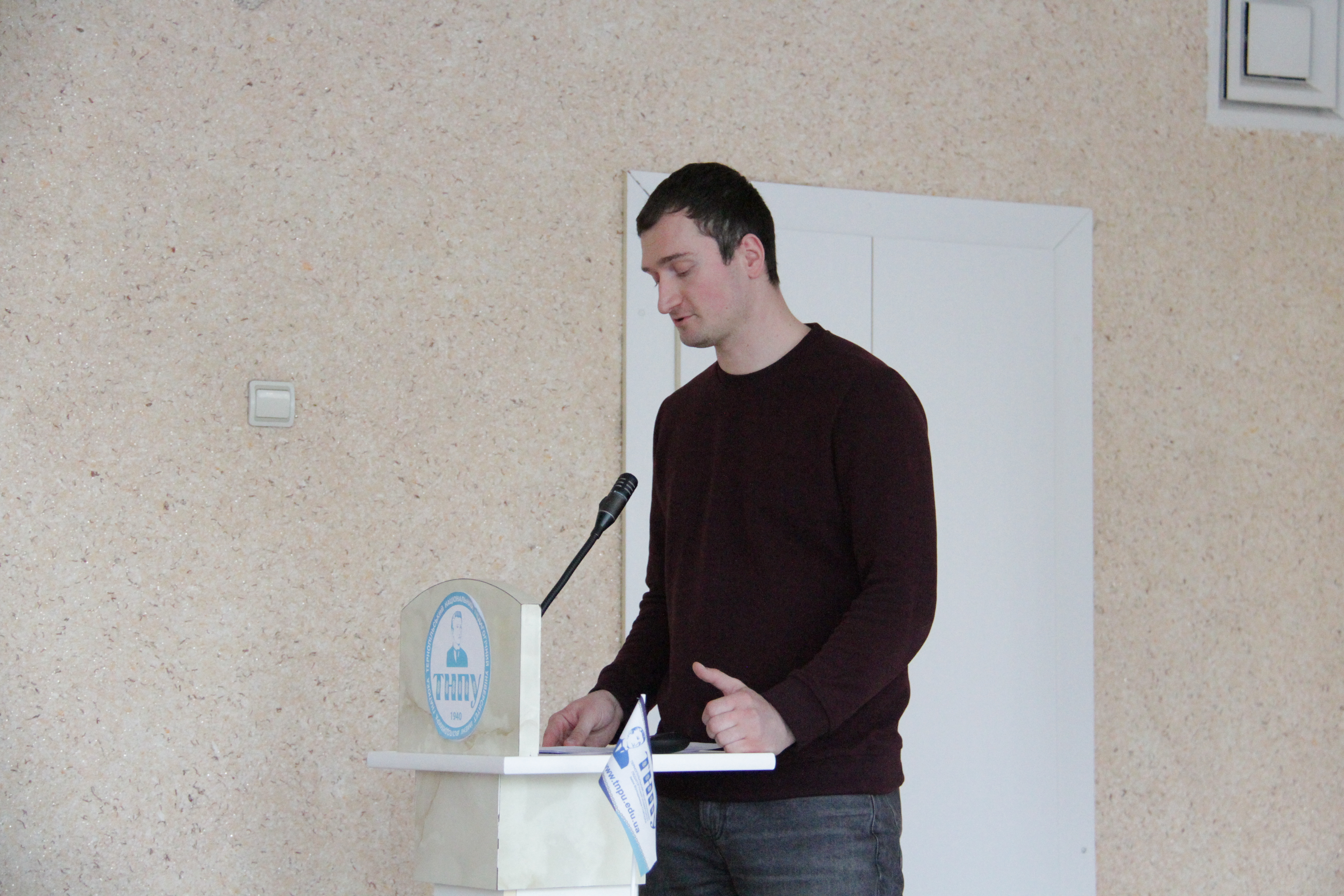 Vystupaie Oleksandr Khoma, zastupnyk vidpovidalnoho sekretaria pryimalnoi komisii TNPU